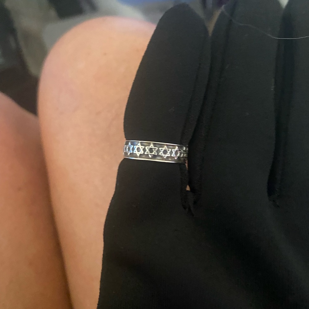 Sterling Silver Star of DavidPattern Ring